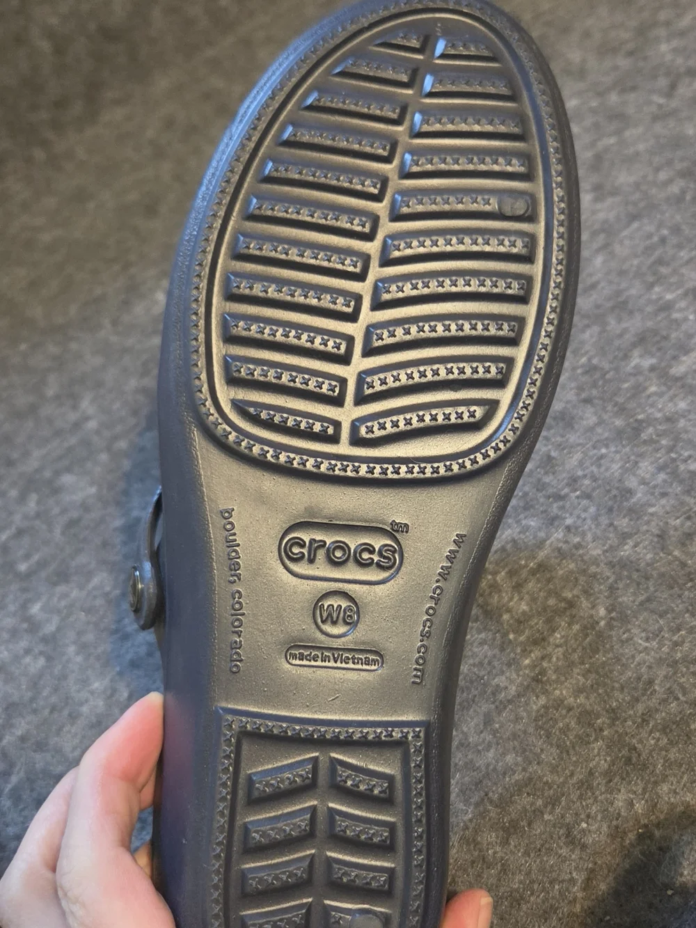 Crocs Women’s Purple & Navy Strappy Slide Sandals